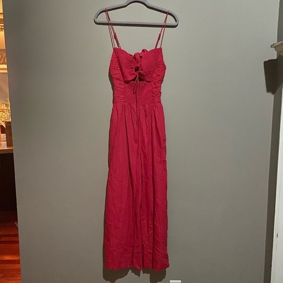 New! Free People day glow one piece keyhole tie back jumpsuit 28084 - Picture 2 of 9